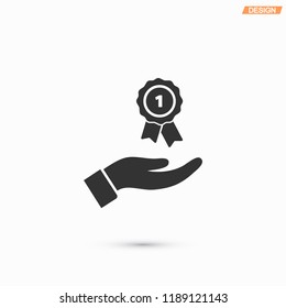 Prize in the hand icon