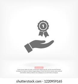 Prize in the hand icon