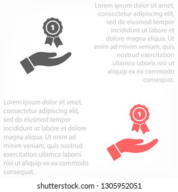 Prize in the hand icon