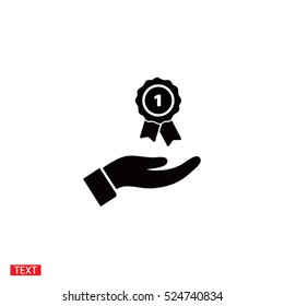 Prize in the hand icon