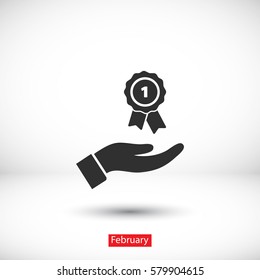 Prize in the hand icon