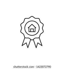 prize, house icon. Simple thin line, outline vector of Real Estate icons for UI and UX, website or mobile application