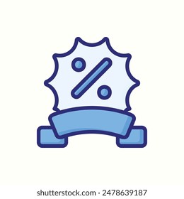 icono de premio, icono azul aislado