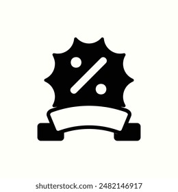 prize icon, isolated glyph icon theme business and marketing