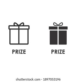Icono de premio en ilustración vectorial delgada y en negrita para tienda online o tienda web u otra