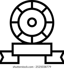 prize icon. Thin linear style design isolated on white background