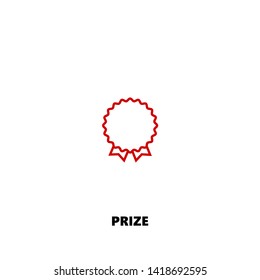 prize icon. prize vector design. sign design. red color