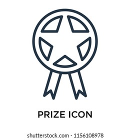Prize icon vector isolated on white background, Prize transparent sign , linear pictogram or outline logo design in lined style