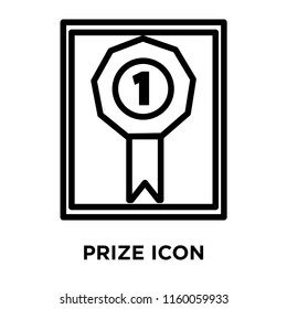 Prize icon vector isolated on white background, Prize transparent sign , line and outline elements in linear style