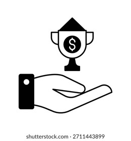 Ícone de prêmio com fundo branco vetor ilustração stock