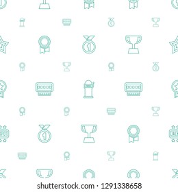 prize icons pattern seamless white background. Included editable line medal, Slot machine, trophy, Jackpot, Star icons. prize icons for web and mobile.