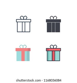 prize icons vector with four different style