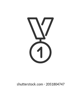 Prize line icon in trendy style. Stroke vector pictogram isolated on a white background. Prize premium outline icons.