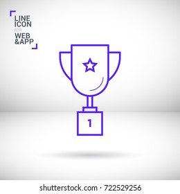 Prize line vector icon 