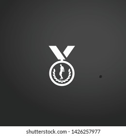 Prize Medal vector icon. Prize Medal concept stroke symbol design. Thin graphic elements vector illustration, outline pattern for your web site design, logo, UI. EPS 10.