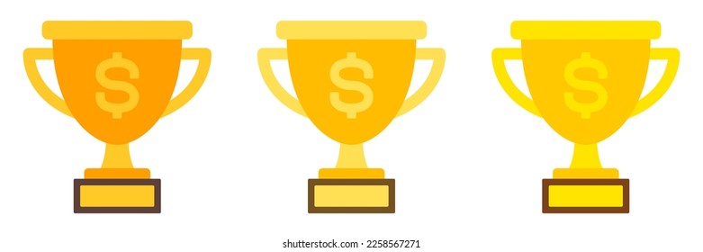 Premiar dinero en forma plana aislada