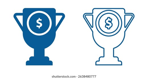 prize money icon set. Vector solid icons collection. Solid and line icon style. eps file. transparent background icon.