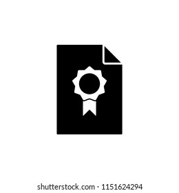 prize on document icon. Element of document icon. Premium quality graphic design icon. Signs and symbols collection icon for websites, web design, mobile app