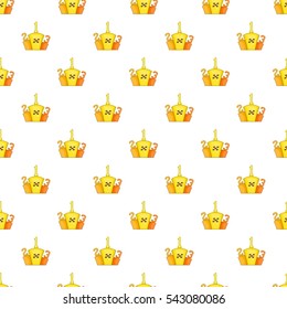 Prize pedestal pattern. Cartoon illustration of prize pedestal vector pattern for web