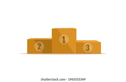 Prize podium isolated on white background. Vector illustration