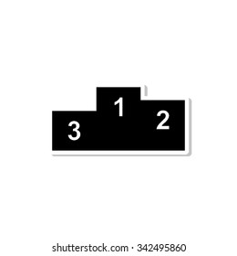 Prize podium - vector icon with shadow