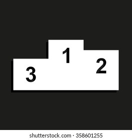 Prize podium -  vector icon with shadow