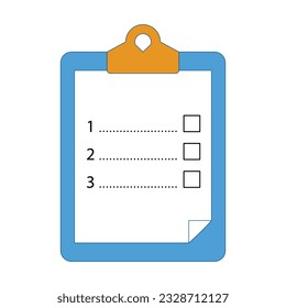 Prize report. 1st 2nd 3rd winner list space vector illustration clip art. list document outline flat icon. Single high quality logo symbol for web design or mobile app. Thin line sign. 123 list report