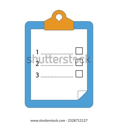 Prize report. 1st 2nd 3rd winner list space vector illustration clip art. list document outline flat icon. Single high quality logo symbol for web design or mobile app. Thin line sign. 123 list report
