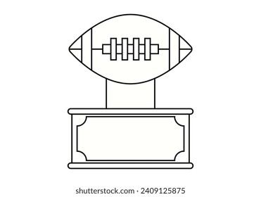 Prize in the shape of an American football.