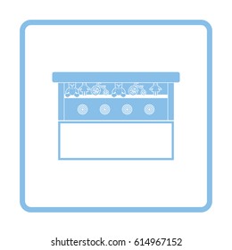 Prize shooting range icon. Blue frame design. Vector illustration.