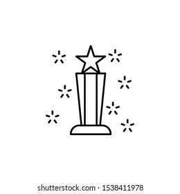 Prize, star icon. Simple line, outline vector of winning for ui and ux, website