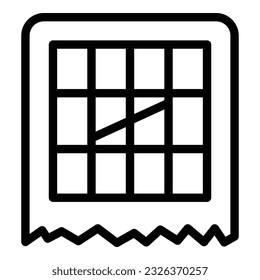 Prize table icon outline vector. Draw lottery. Winner box