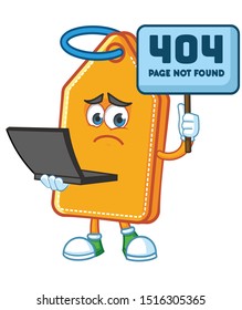 prize tag with gadget shopping cartoon character mascot vector design