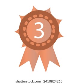 Premio para el icono de la tercera línea. Premio, ganador, victoria, suerte, medalla, dinero, juego, copa, competencia, sorpresa, bono. Icono de vector para negocios y publicidad