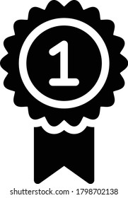 prize vector glyph flat icon 
