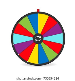 Prize Wheel Icon. Clipart Image Isolated On White Background