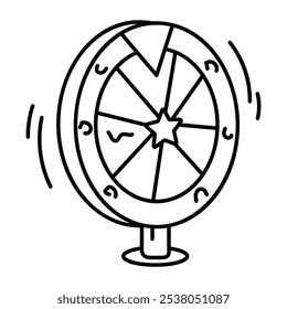 Ícone da roda do prêmio no estilo de desenho 

