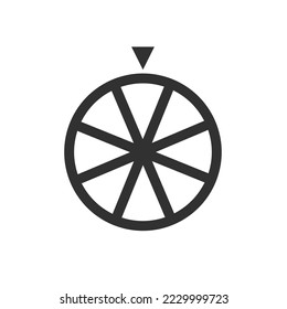 prize wheel vector icon. wheel fortune icon. isolated icon on white background.