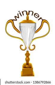 prize winner. vinner cup isolated on white background
