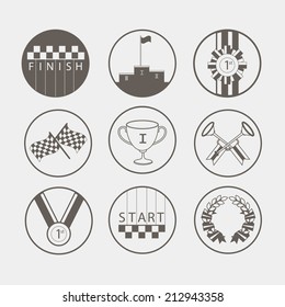 Prizes and Awards  vector icons set