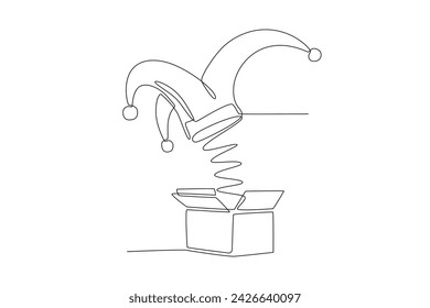 Prizes at clown shows. April fools one-line drawing