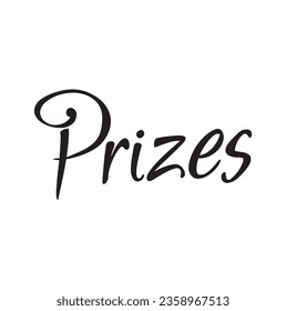 prizes text on white background.