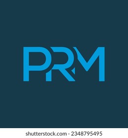 diseño original del logotipo del monograma de la letra de prm