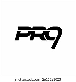 "Pro 97" simple and elegant logo text design.