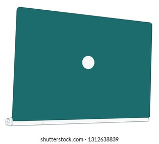 pro artwork of a nice back side perspective angle. Modern laptop.