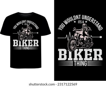 Pro biker tshirt design crazy bike and raider