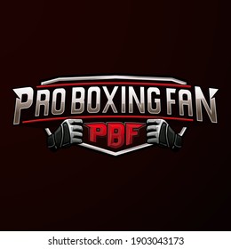 Pro Boxing Sport Emblem Logo