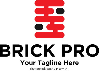 Pro Brick Stone Logo Template