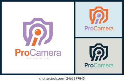 Pro Camera letter w studio logo design template for brand or company and other