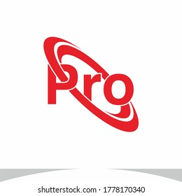 Pro With Circle Logo Design Vector